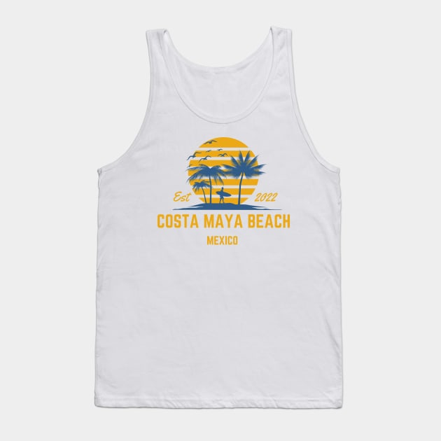 Costa Maya Beach Mexico 2022 Tank Top by bougieFire